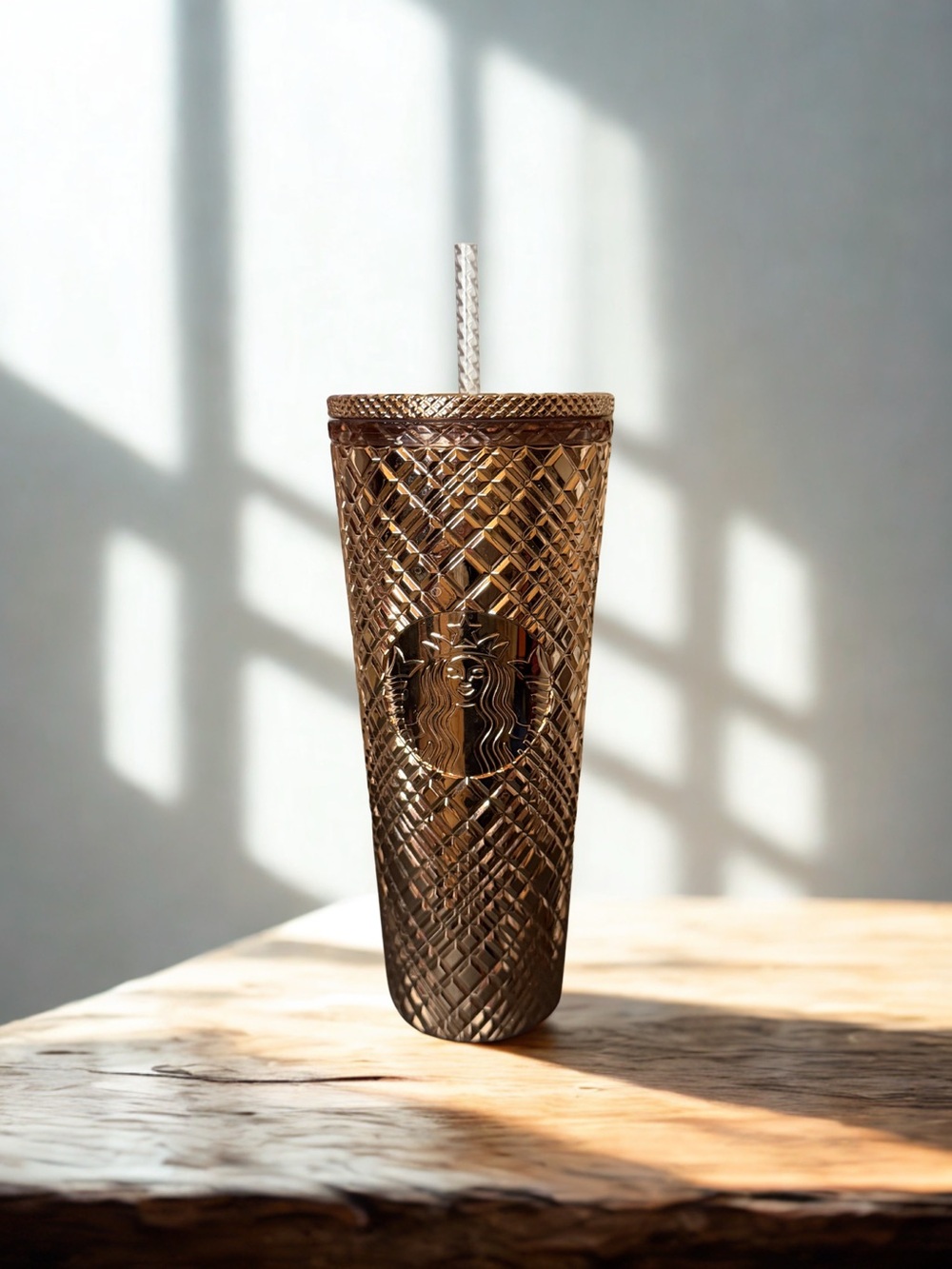 STARBUCKS | NWT METALLIC COPPER ROSE GOLD QUILTED TUMBLER